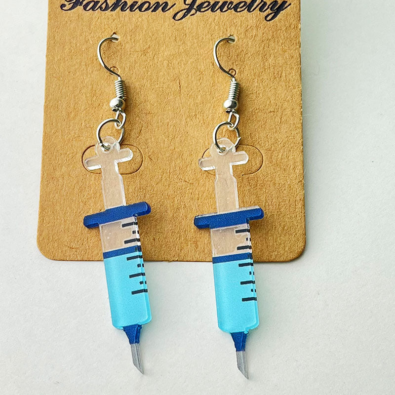 Wholesale Medical staff tablets,  stethoscope,  needle tube,  ECG,  acrylic earrings