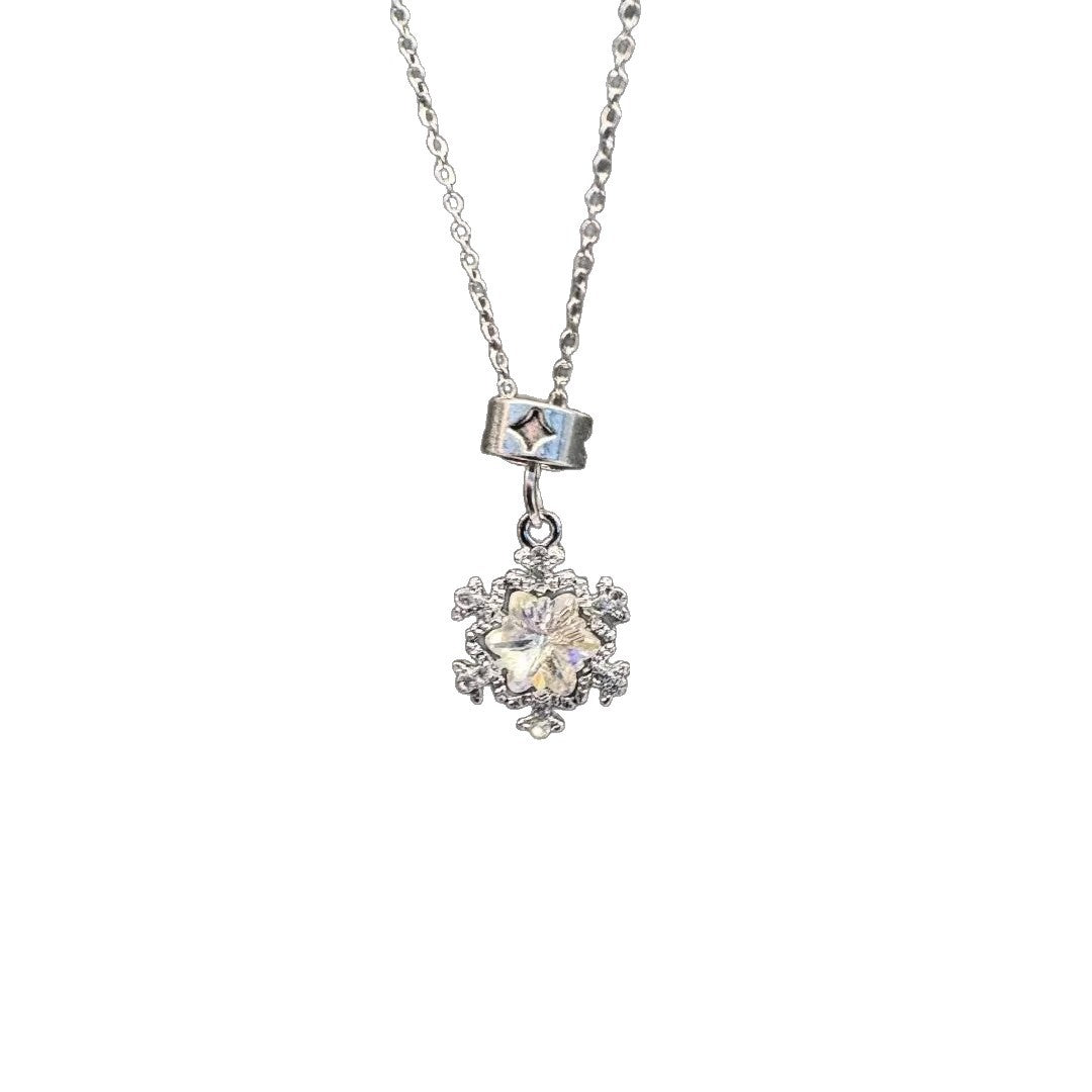 Wholesale Gradient Star Snowflake Pendant Necklace