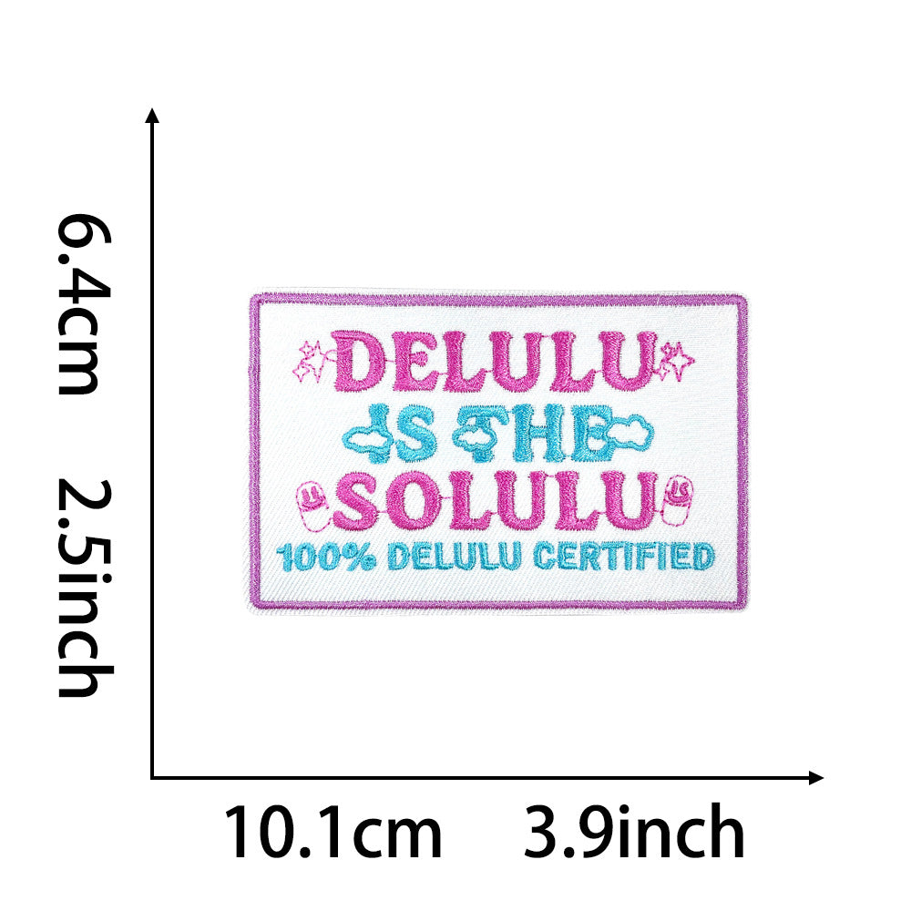 Wholesale Trendy 9 Styles Pink Plaid Letter Embroidered Patches DIY Iron On Applique For Shoes Hats Boutique Resale