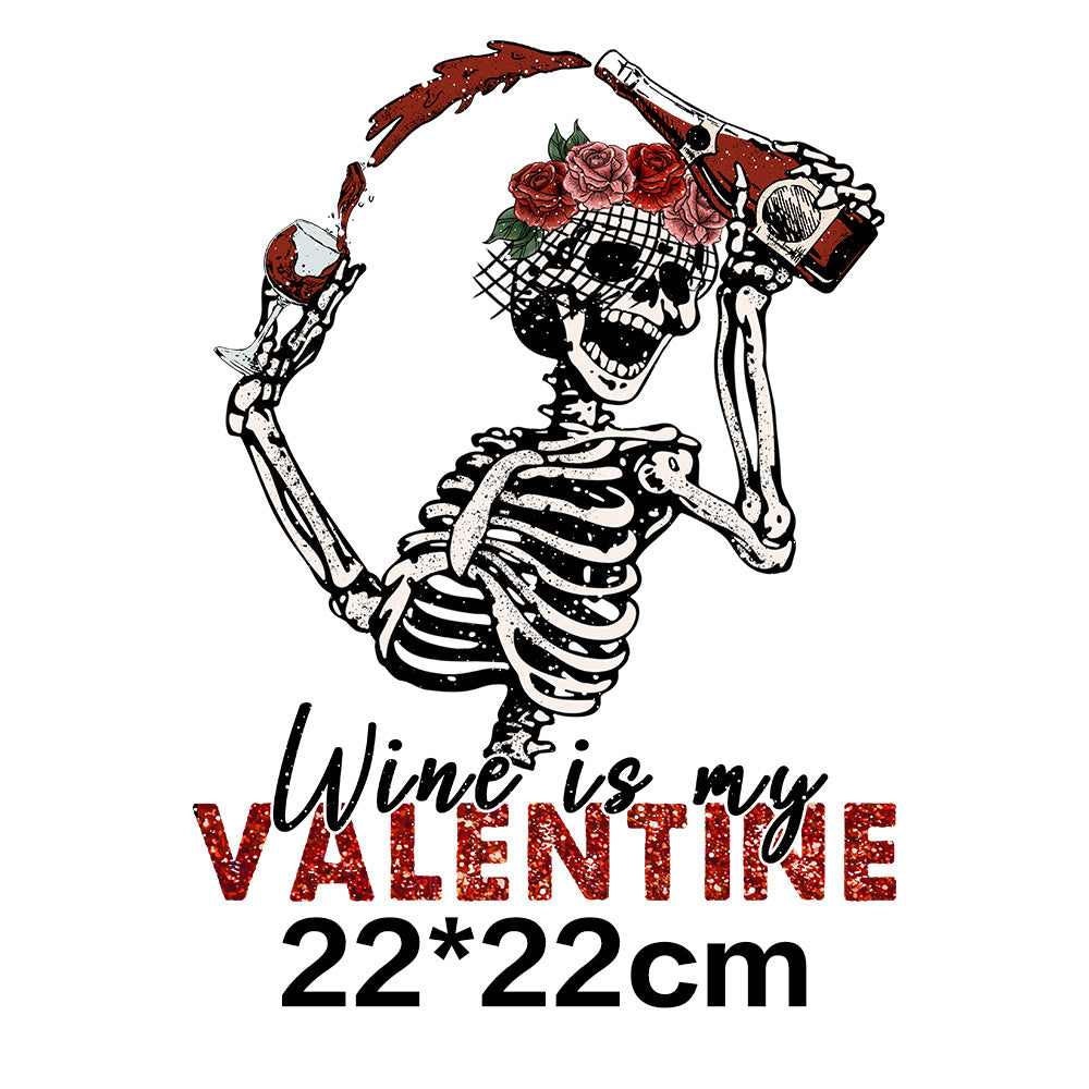Wholesale Skeleton Valentine' s Day UV DTF Ready To Press Transfers Wraps