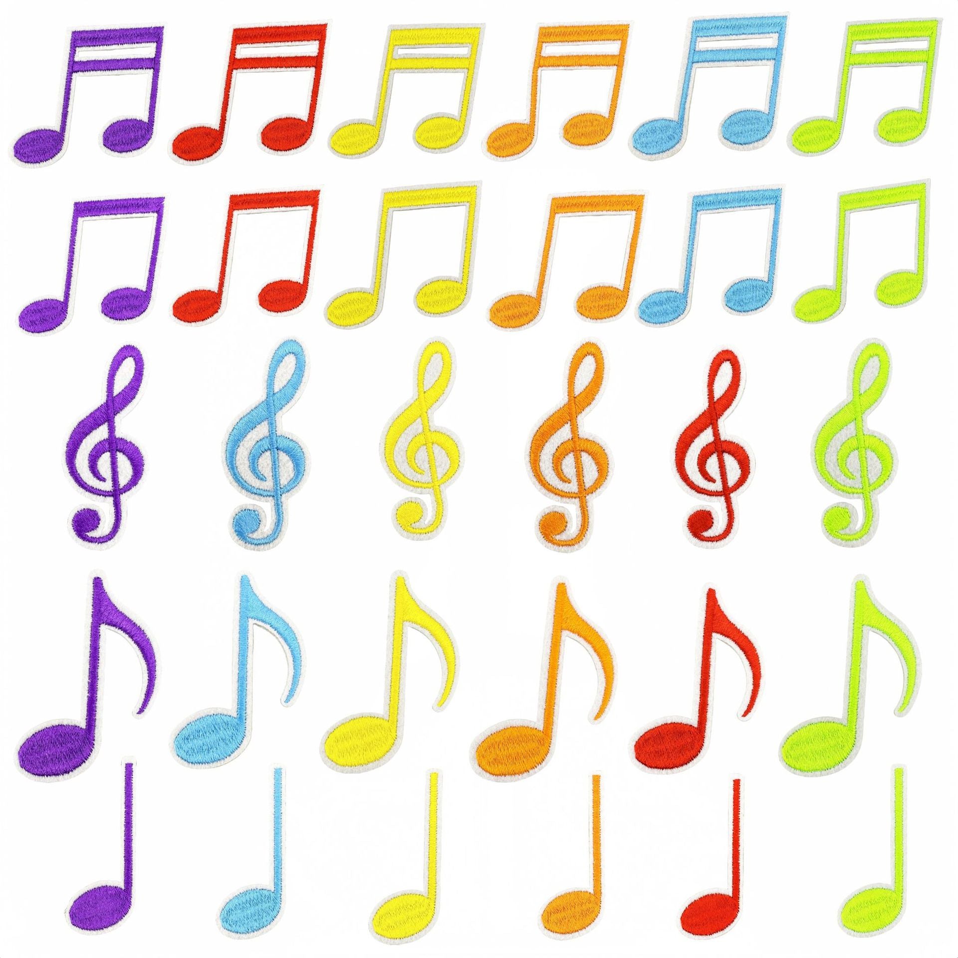 Wholesale Fashion Musical Note Iron On Cloth Patches For DIY Clothing Decoration Boutique Accessory