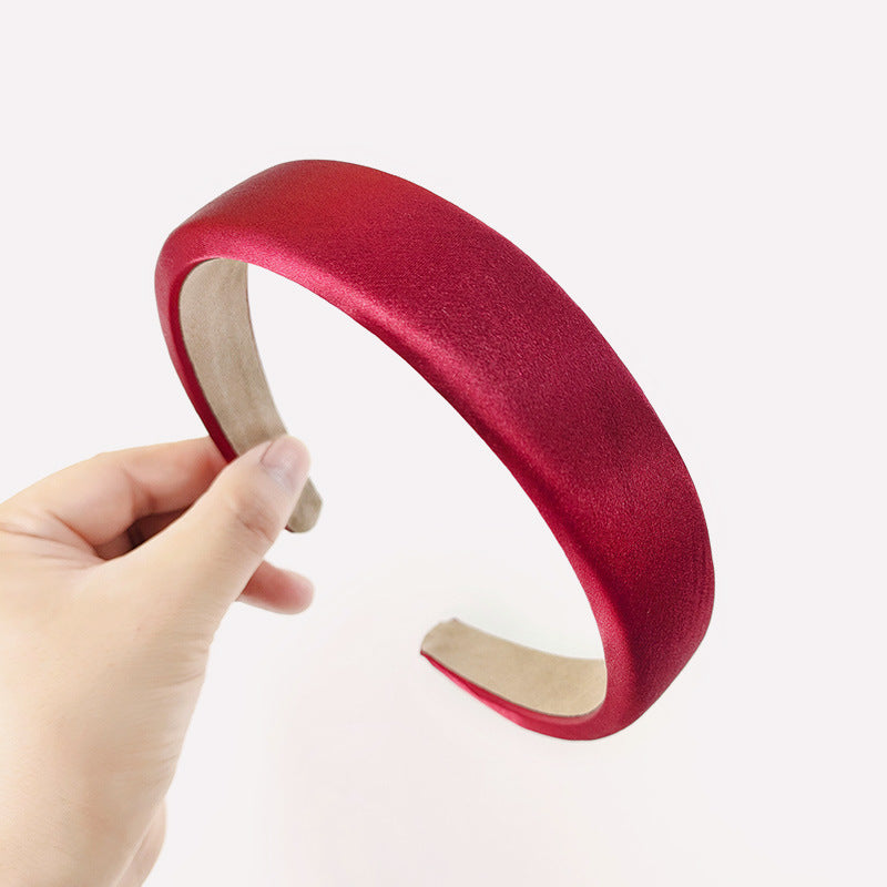 Wholesale Simple Wide Edge Fabric Silk and Satin Hair Bands