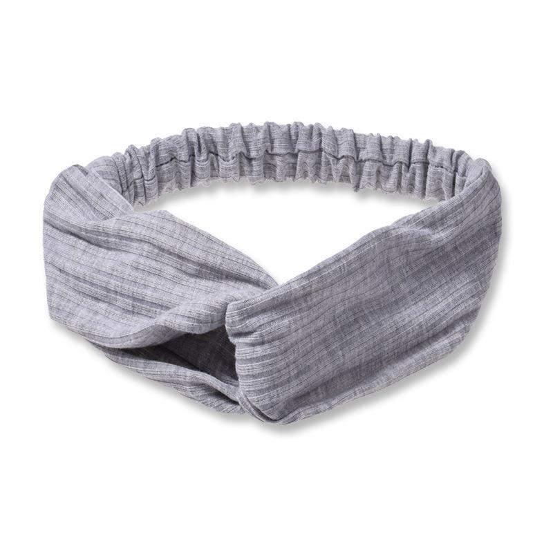 Wholesale Suede Cross Knit Face Wash Headband