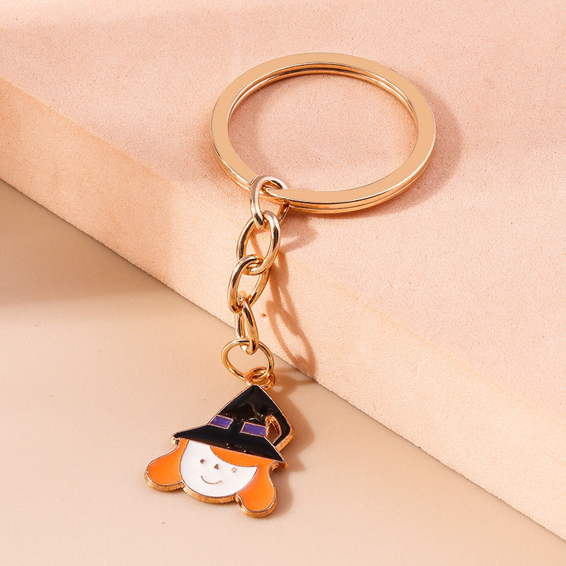 Wholesale Cartoon Witch Hat Zinc Alloy Keychain