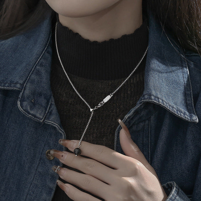 Wholesale Clavicle Chain Adjustable Zircon Buckle Necklace Sweater Chain
