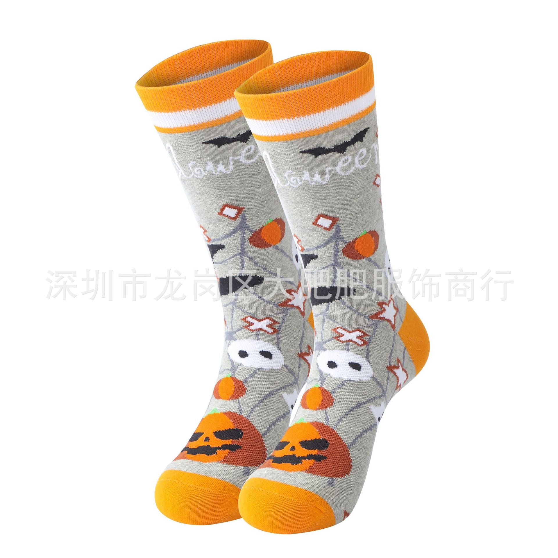 Wholesale Fall-winter Halloween Pumpkin Street Trend Oversized Socks