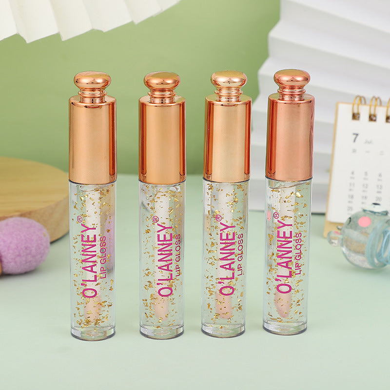 Wholesale 24pcs Transparent Gold Foil Color Changing Lip Varnish