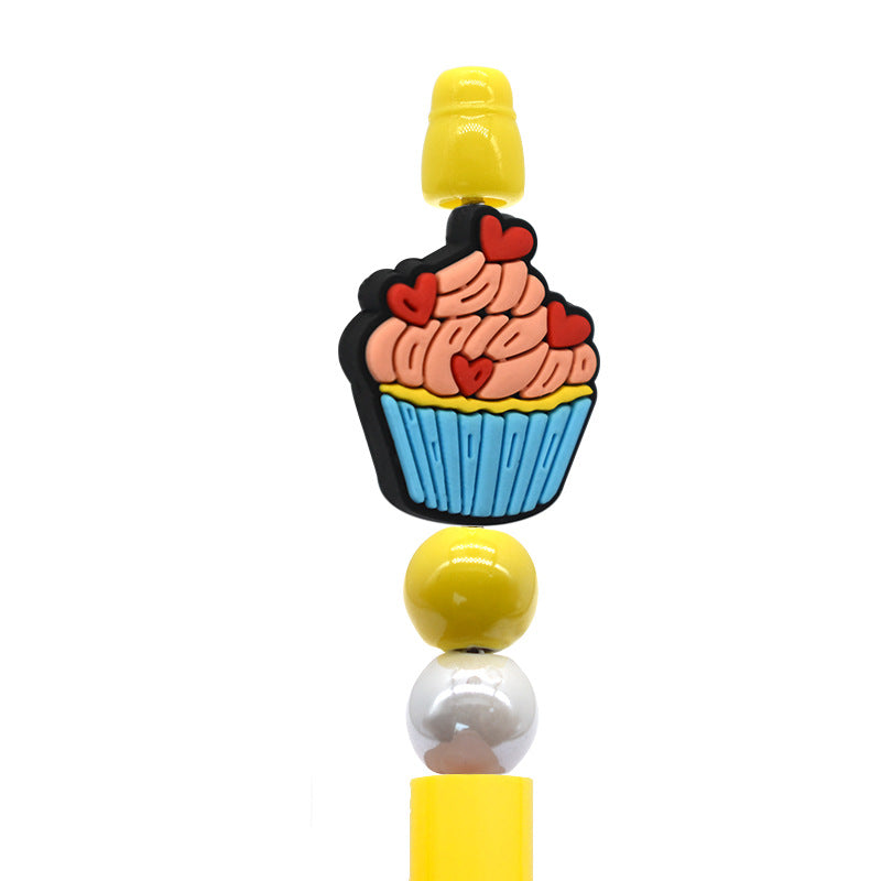 Wholesale   Random 100pcs/pack  Stationery cartoon dessert beads   Focal Beads