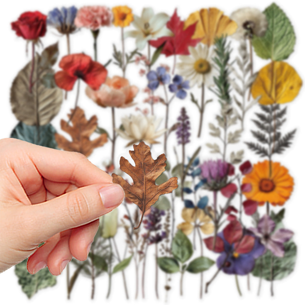 Wholesale 50pcs plant and flower waterproof vinyl stickers