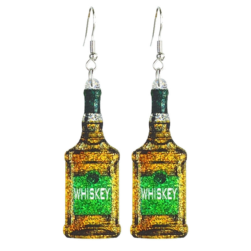 Wholesale Dance Party Oktoberfest Wine Cocktail Earrings