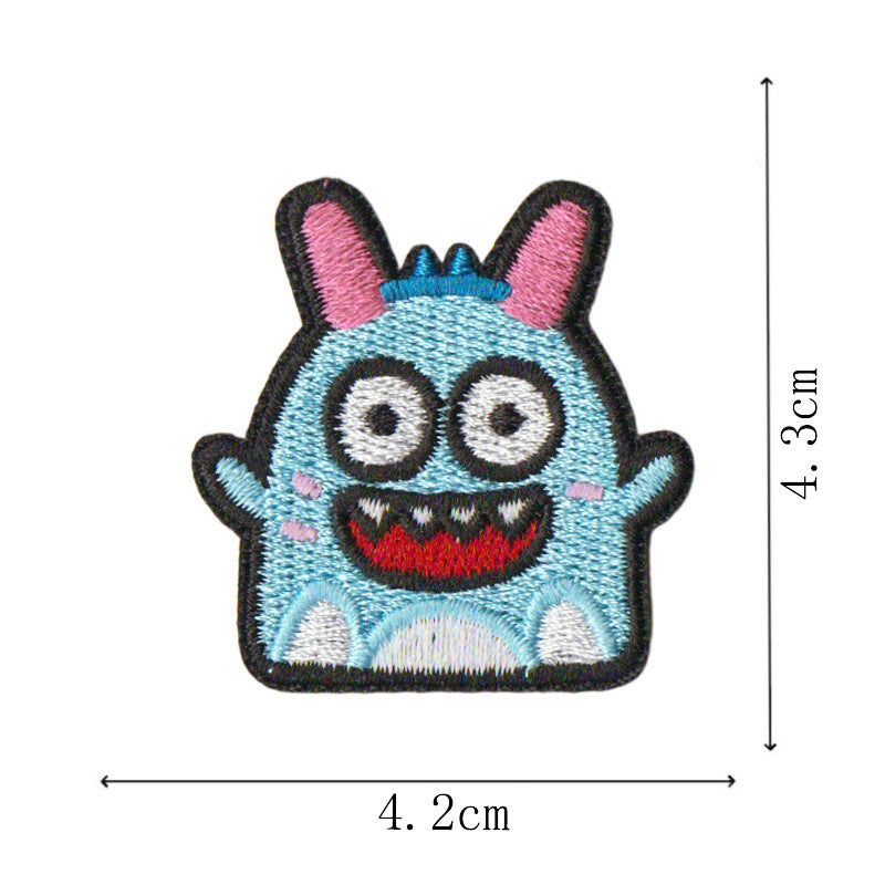 Wholesale Trendy  Ghost Patch Set 9 Embroidered Cloth Patches For Bag Clothing Towel Decoration DIY Craft Supply