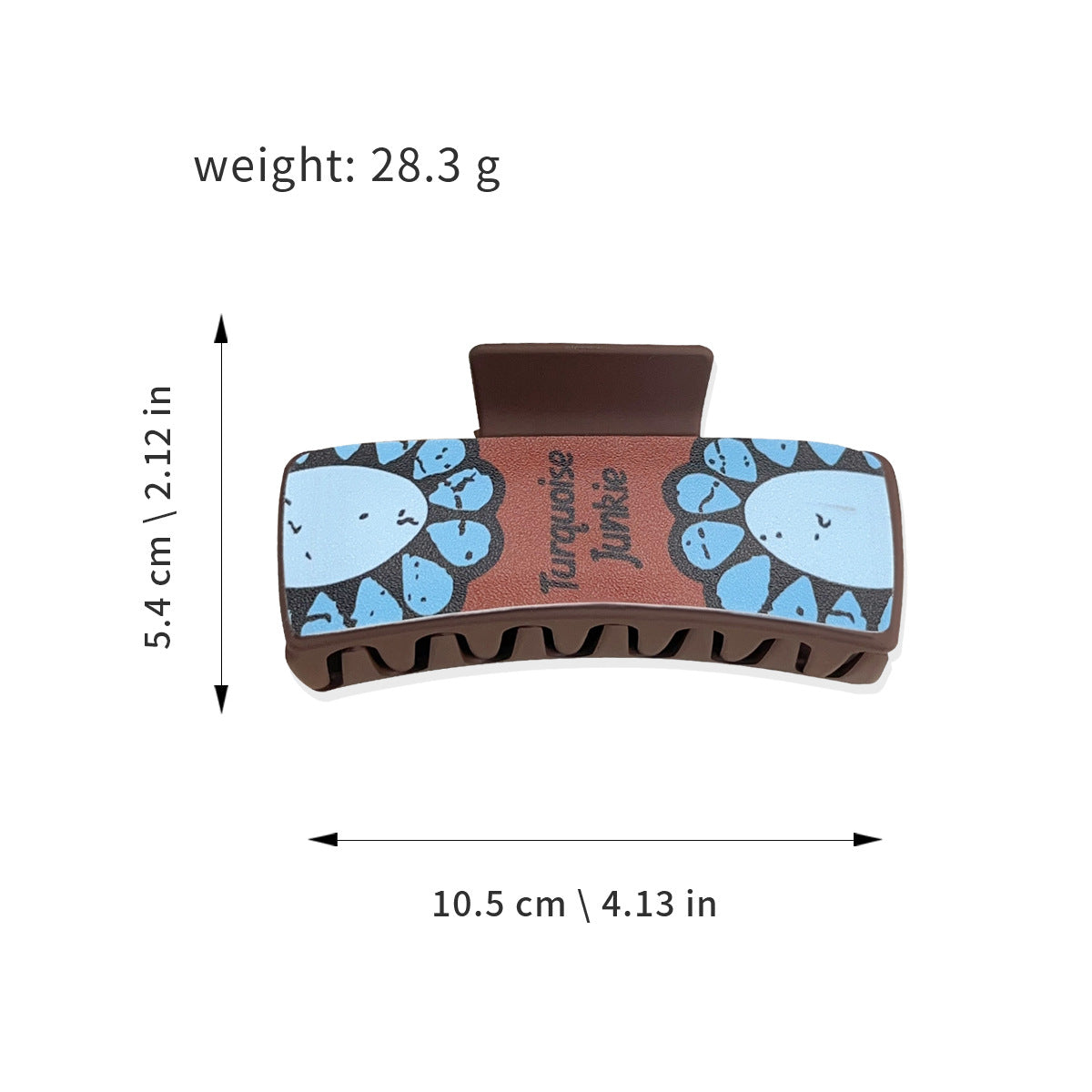 Wholesale Retro Western Cowboy Poker Shark Clip Hair Accessory Plastic Hair Claw With Leather Print Stylish Fashion Accessory For Casual Daily Use Gift