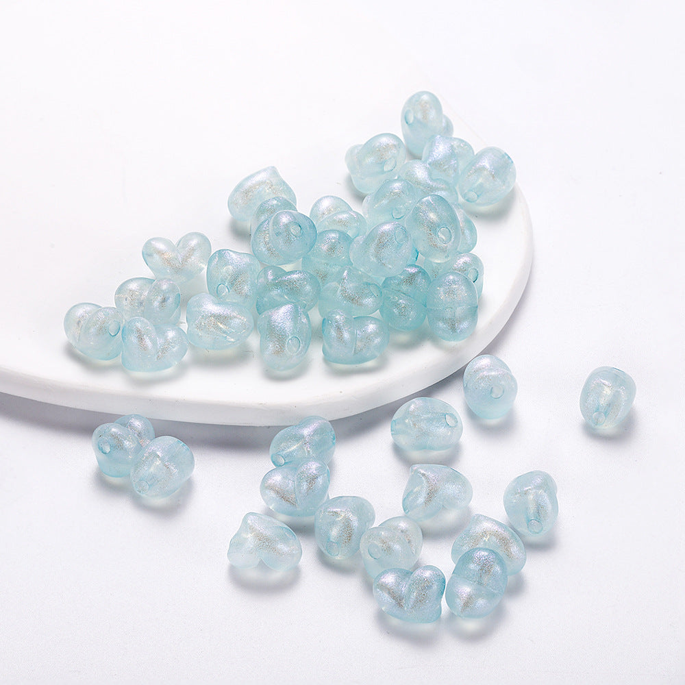 Wholesale 30pcs/pack Acrylic Colorful Mermaid Pearly Love Beads