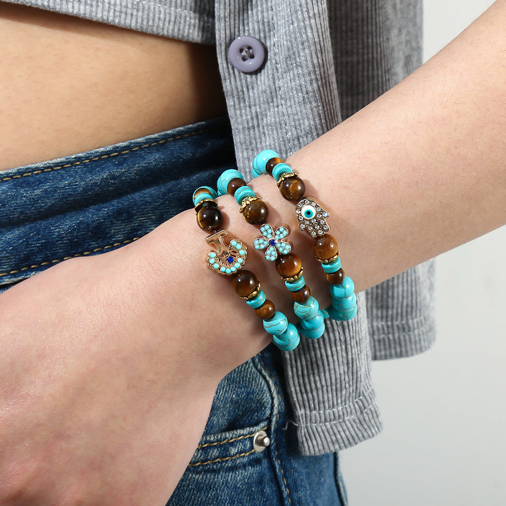 Wholesale Turquoise Bracelet Cross Bead