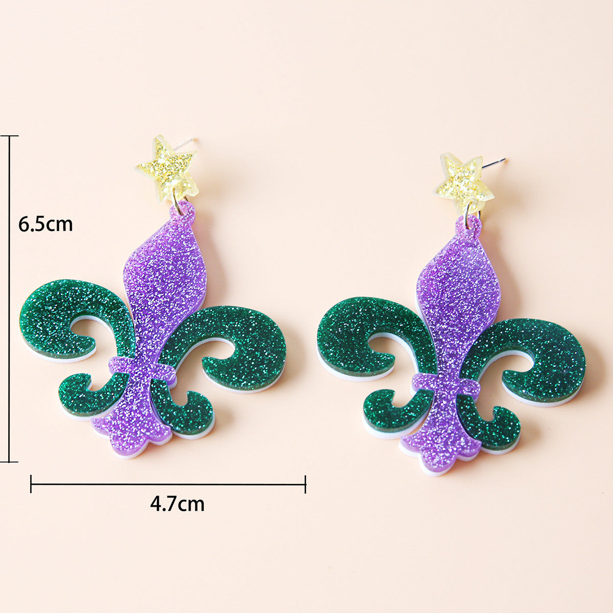 Wholesale Exaggerated three-color carnival lobster clown hat mask earrings