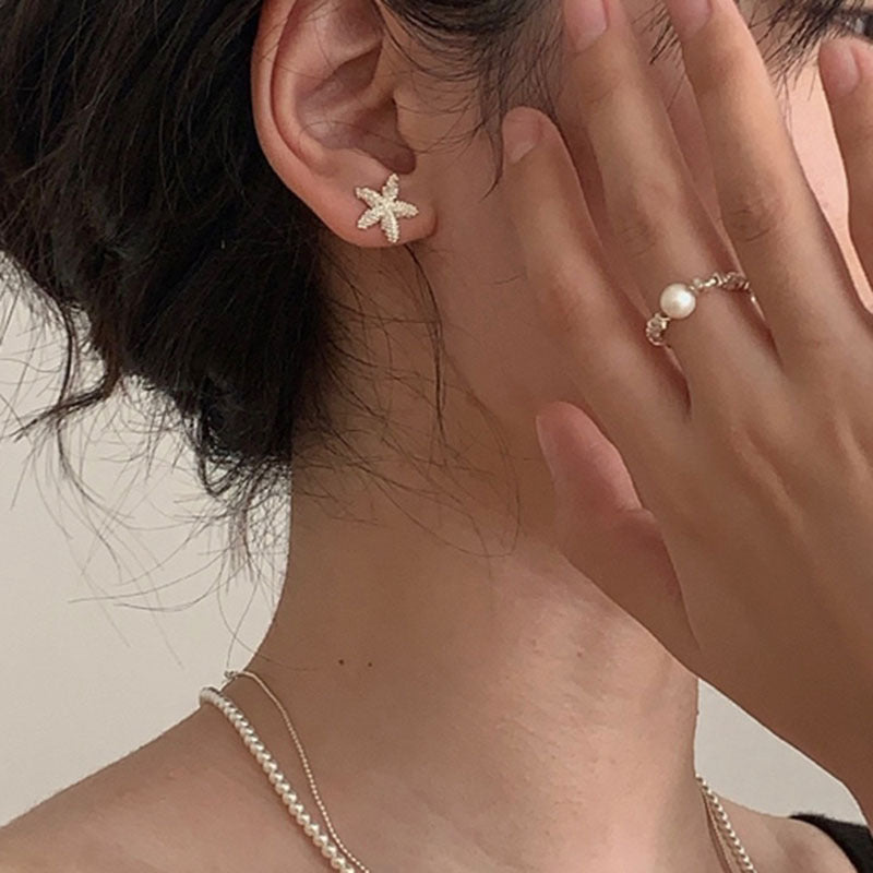 Anillos de ruidos de grava de plata esterlina al por mayor