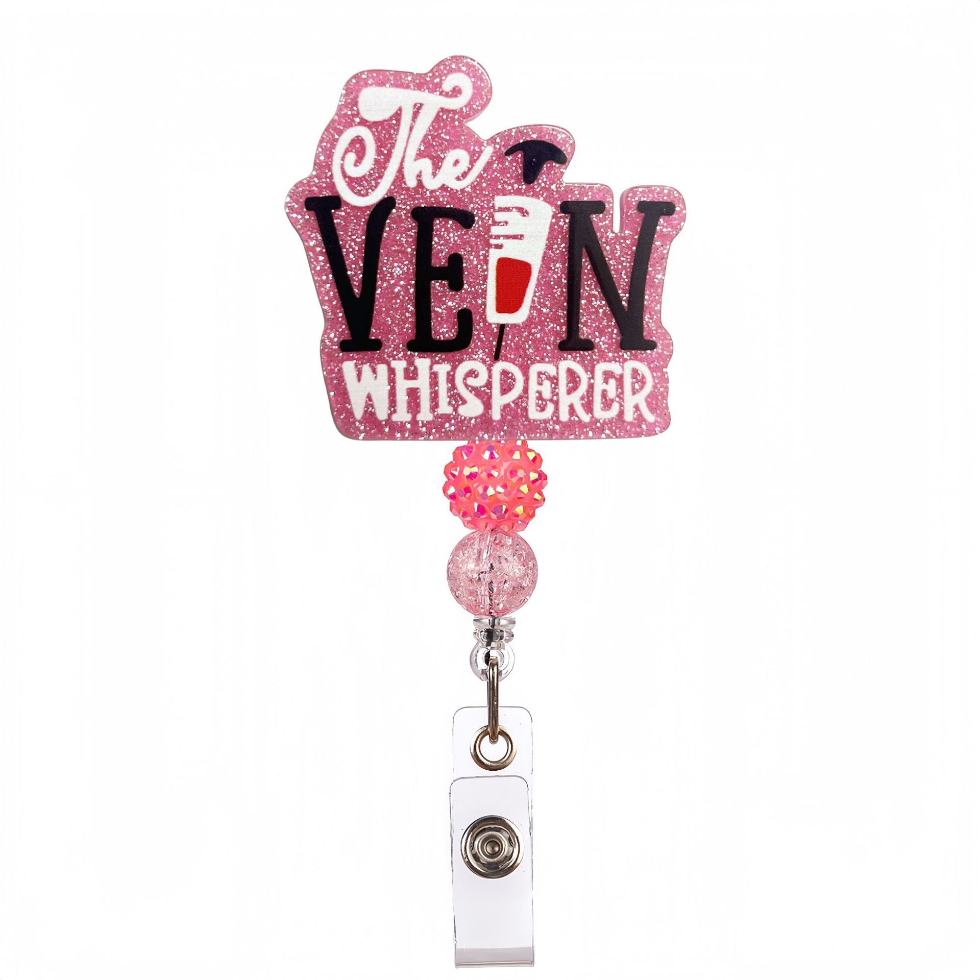 Wholesale acrylic glitter medical DIY beaded diamond ball bow Keychain