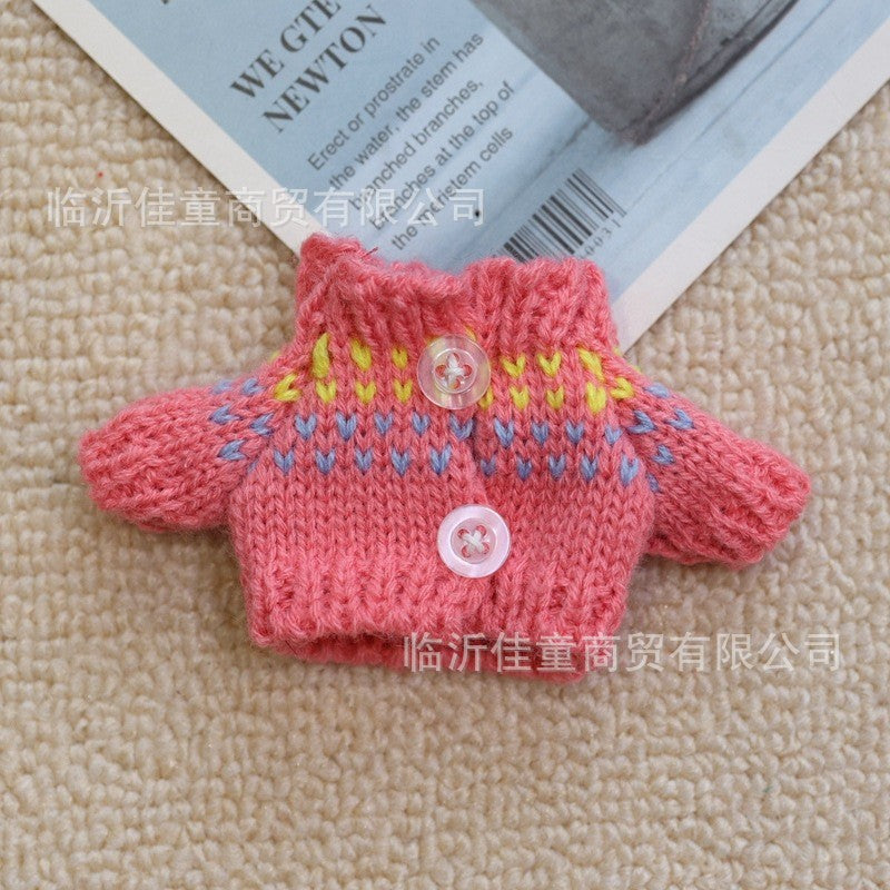 Wholesale 10pcs Mini colored button sweater Doll Accessories