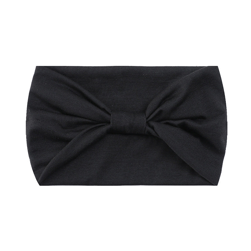 Wholesale Solid color elastic wide brim yoga sweat-absorbent headband