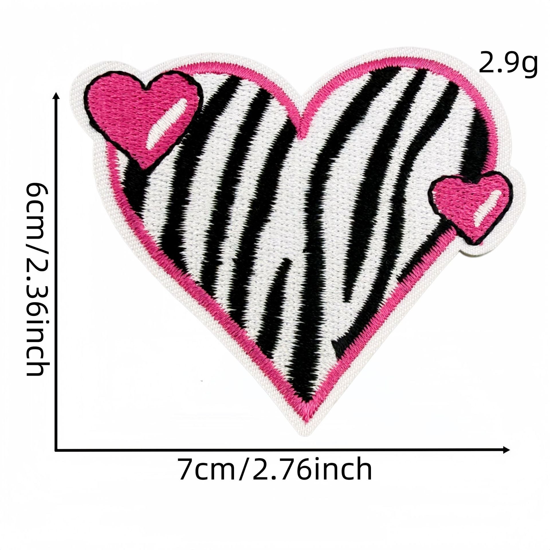 Wholesale Y2K Black Pink Heart Star Embroidered Patches 20 Pcs Fashion Decorative Accent For Clothing Bags Gift Craft Supply