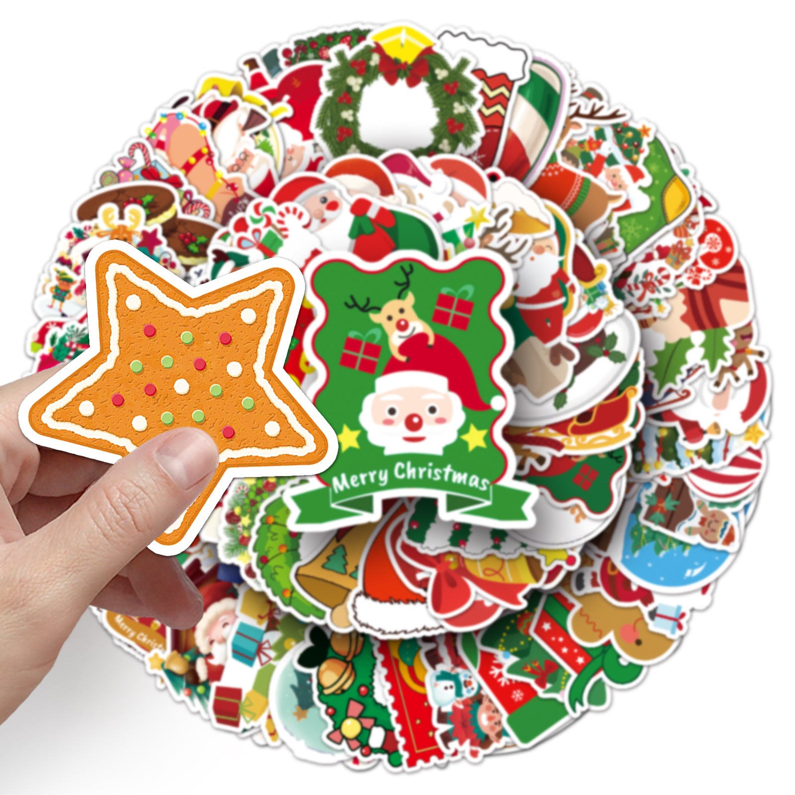 Wholesale 102 pcs/ pack Christmas  Cartoon Graffiti Holiday Theme  Sticker
