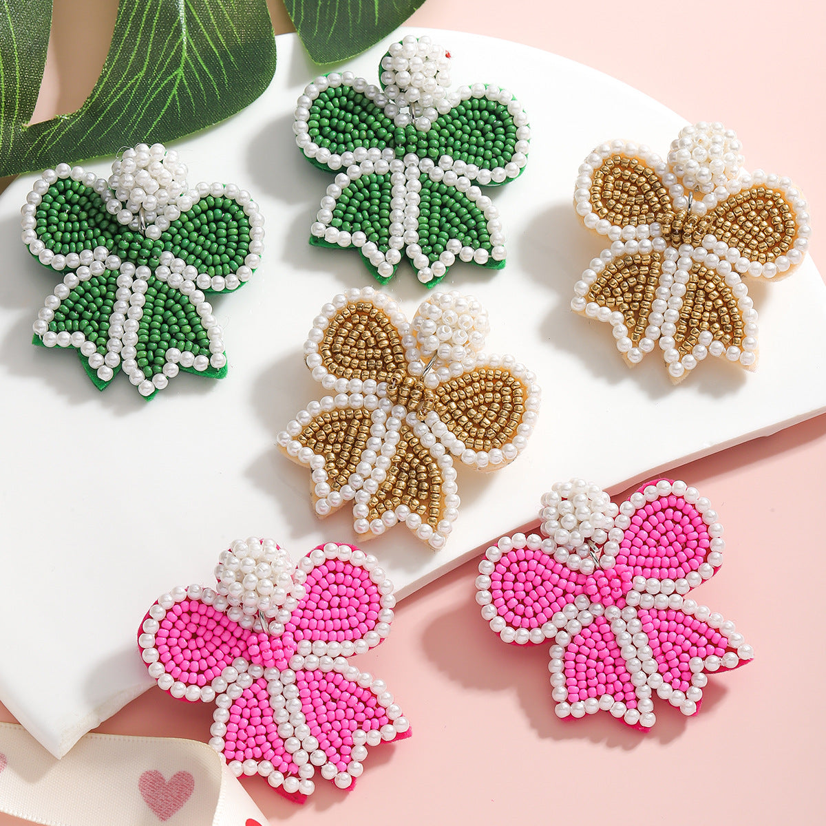 Wholesale Colorful butterfly pearl earrings