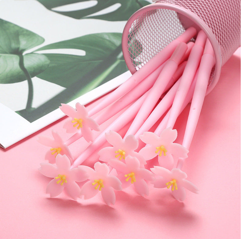 Wholesale of New Soft Rubber Flower Plastic Neutral Pens