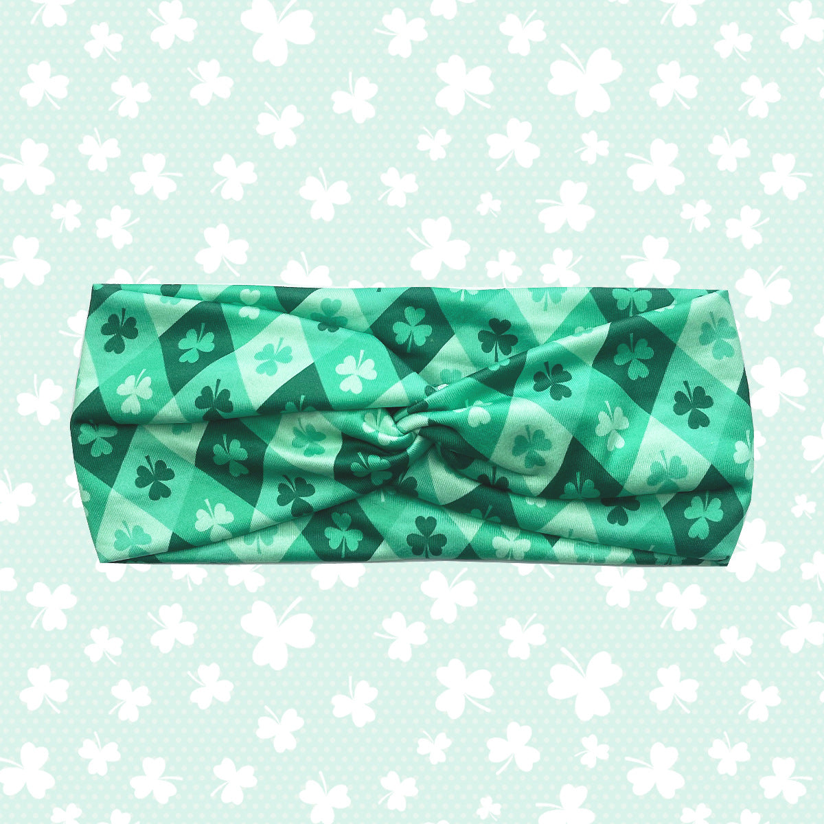 Wholesale St.  Patrick' s print cross clover elastic headband
