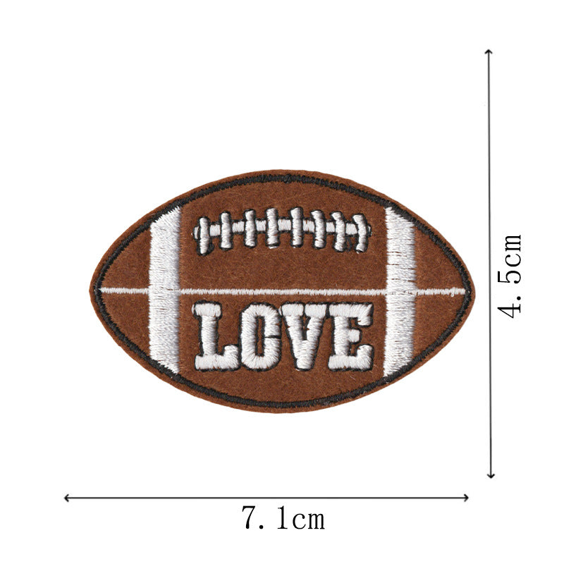 Wholesale Cartoon Rugby Leopard Print Embroidery Cloth Patch