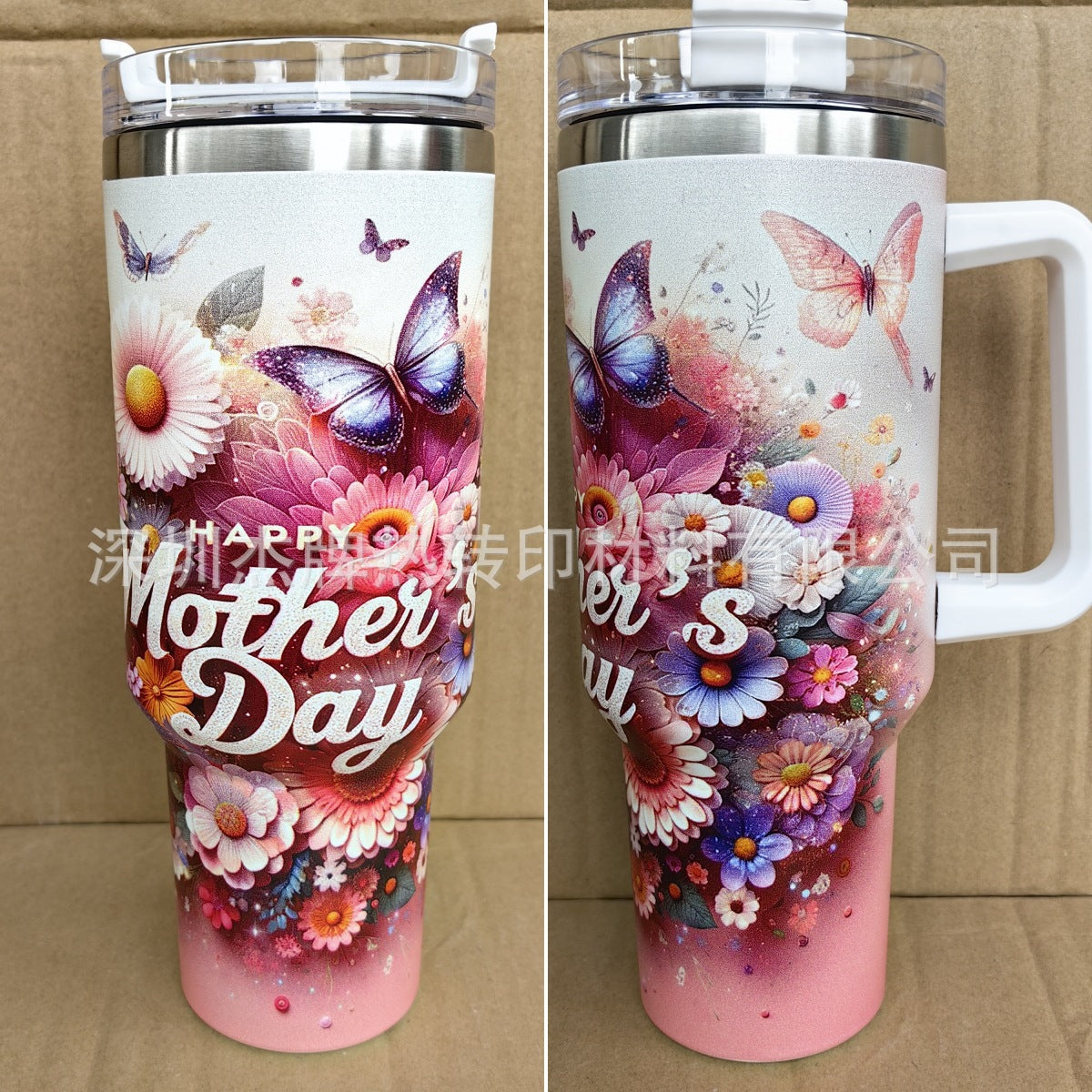 Wholesale Mother's Day Series 40oz Car Handle Large Capacity Ice Bomber Cup