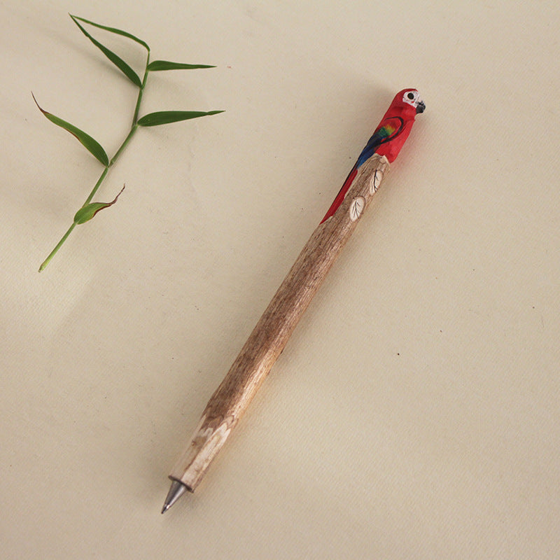 Wholesale Log branch animal ballpoint pen with replaceable refills, handmade creative stationery gift wooden pen