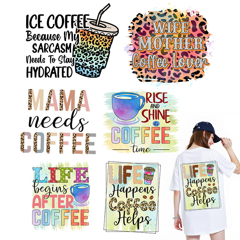 Wholesale 10pcs Leopard print coffee UV DTF Ready to Press Transfers Wraps