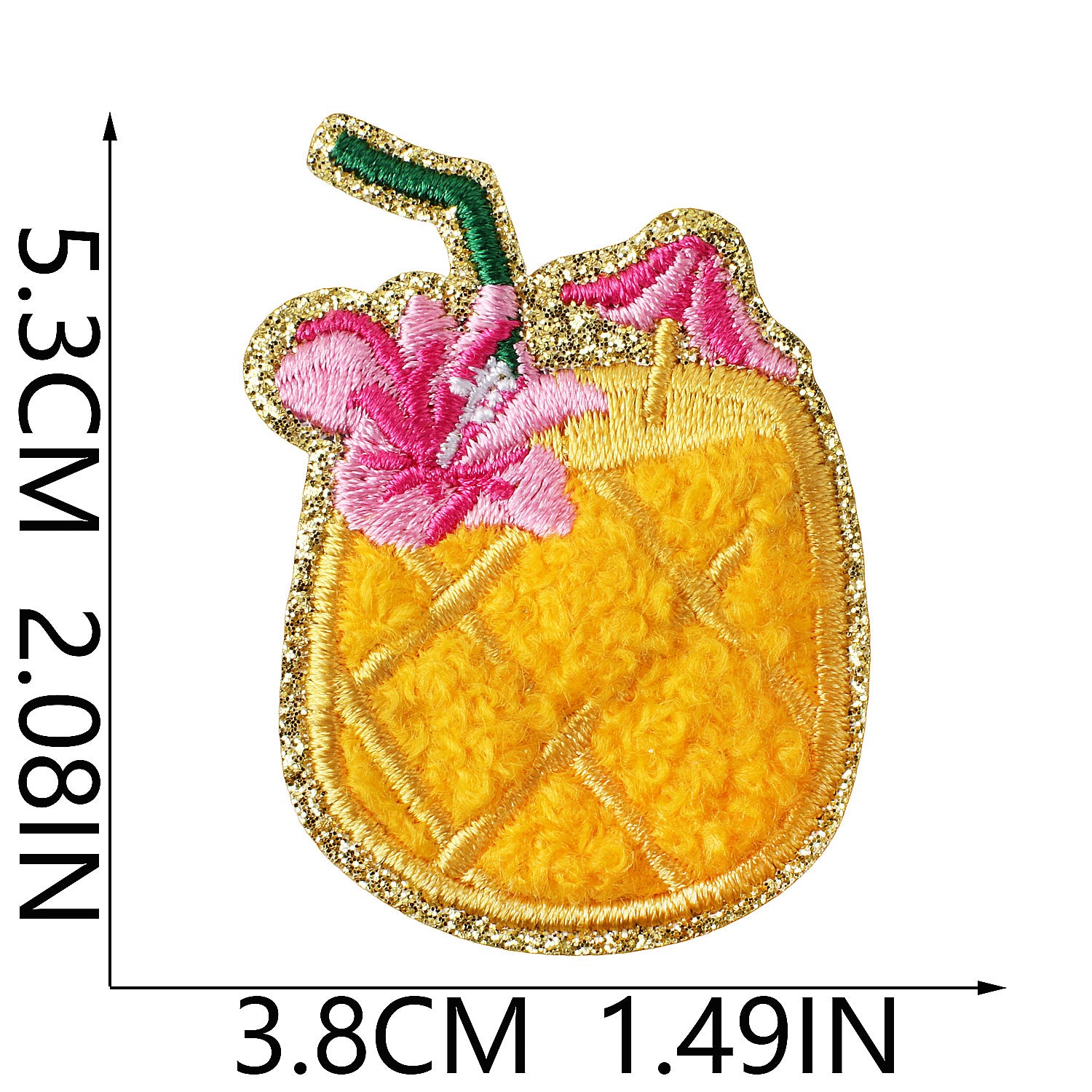 Wholesale Trendy Glitter Embroidered Iron On Patch Summer Beach Party Design For Swimwear Towels And Clothing