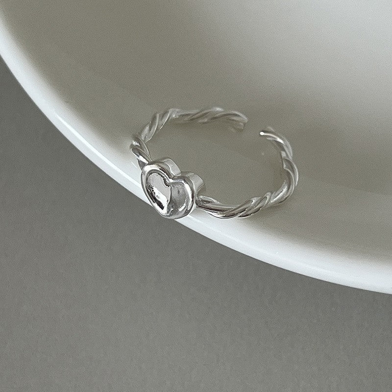 Wholesale 925 silver plate plain ring, high-end, versatile and adjustable opening