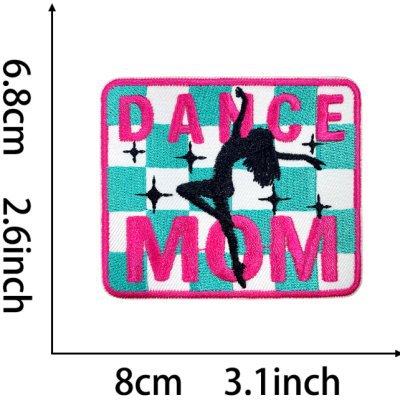 Wholesale 9 Styles Pink Letter Plaid DIY Iron On Embroidered Patches For Shoes Hats Trendy Casual Accessory