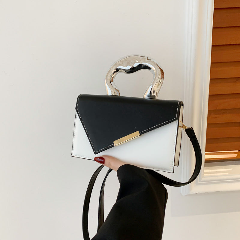 Wholesale Fashion Colorblock Casual Simple Crossbody Metal Shoulder Bag