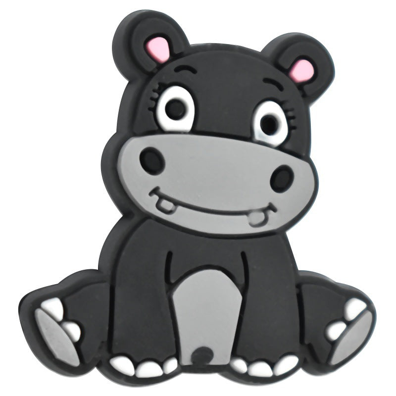 Wholesale Random 100pcs/pack  Cartoon Animal Series Soft Double-Sided Caramel Focal Beads