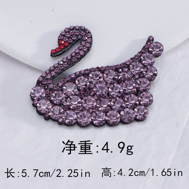 Wholesale Full Diamond Swan Water Diamond Embroidery DIY Patches