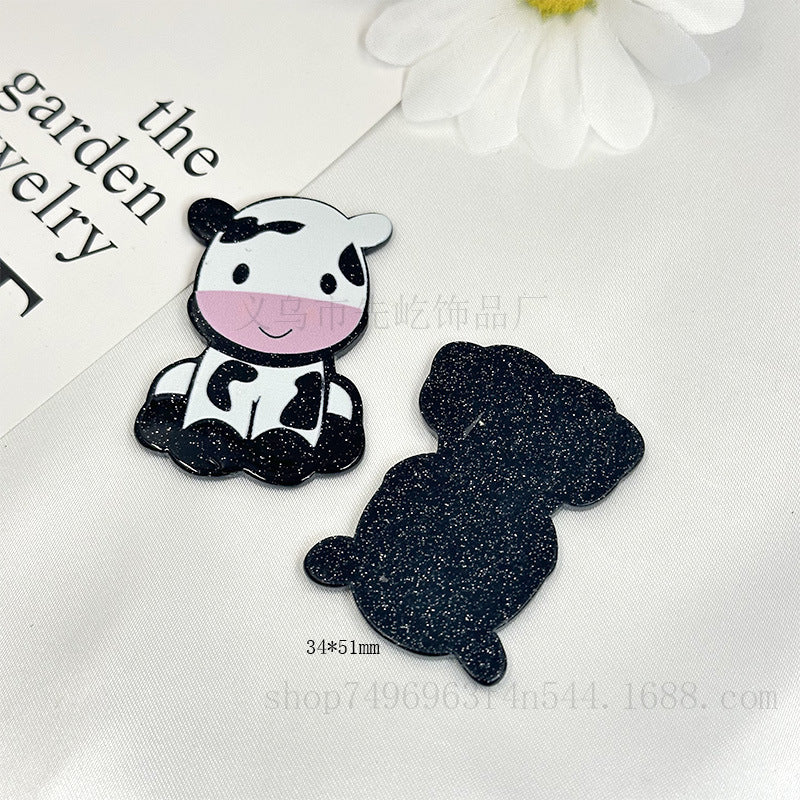 Wholesale 10pcs Cartoon Acrylic Letters Telescopic Buckle DIY Patch With