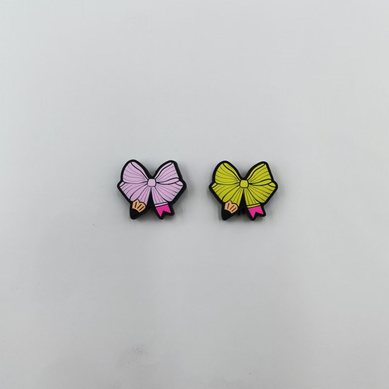 Wholesale 10pcs Creative Bow Color Silicone DIY Beads