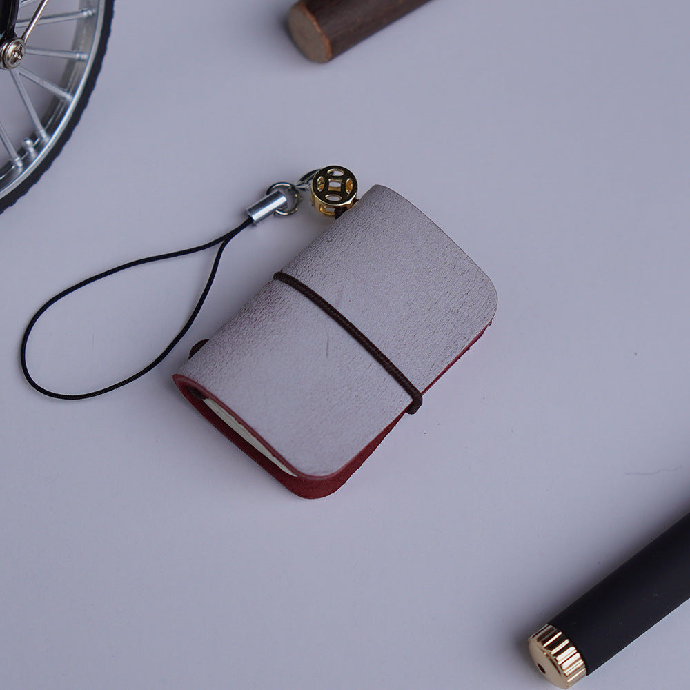 Wholesale mini pocket creative cowhide handmade multi-purpose leather notebook