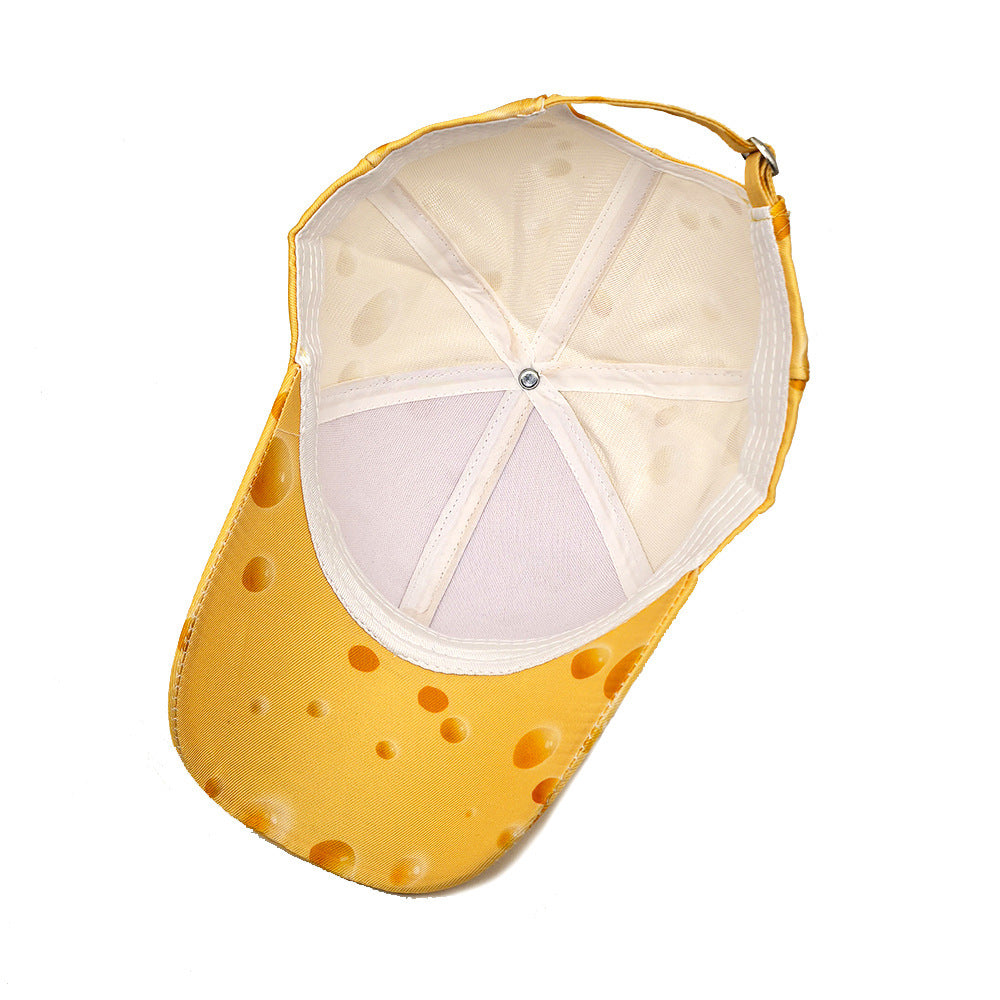 Wholesale Cheese print baseball cap visor