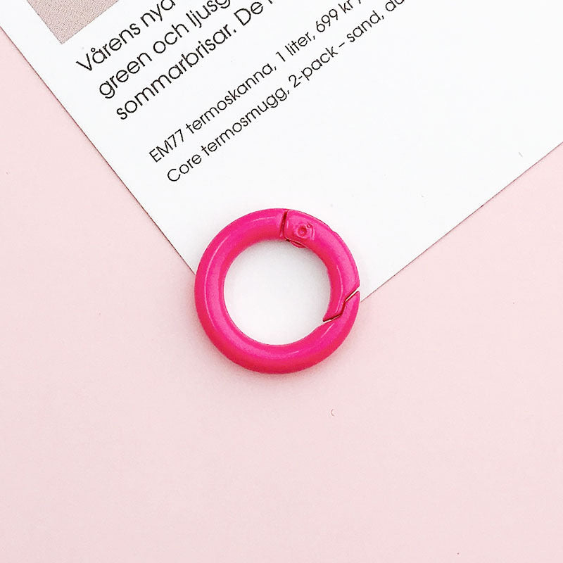 Wholesale 10pcs New 20mm spring ring DIY jewelry accessories candy color paint opening ring color key spring buckle