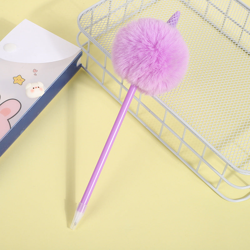 Wholesale Ice Cream Candy Color Hair Ball Pens