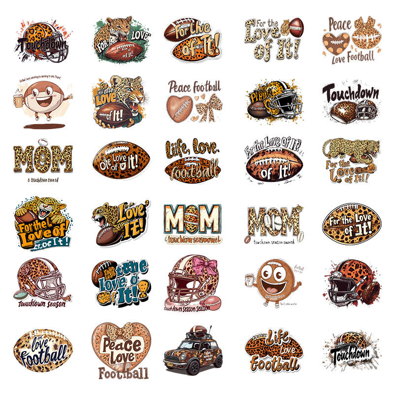 Wholesale rugby jersey UV DTF ready-to-use transfer stickers