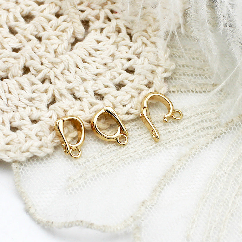 卸売カラー保護 18 K トゥルーゴールド DIY アクセサリー銅接続バックル