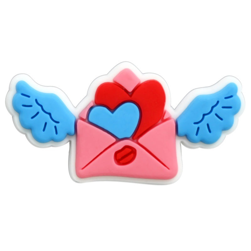 Wholesale Random 100pcs Valentine' s Day Series Blue Cartoon Croc Charms