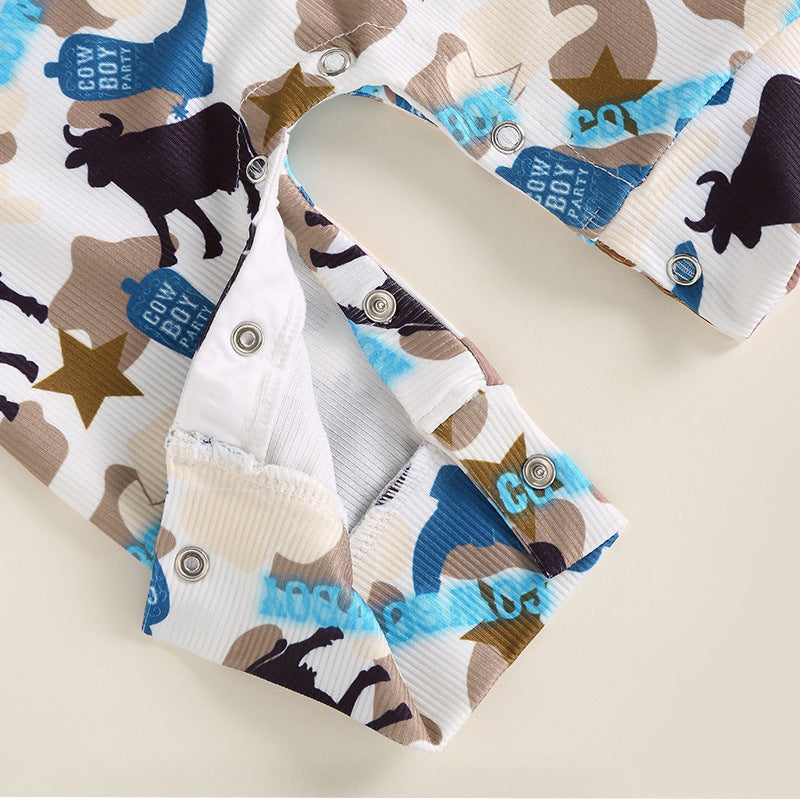 Wholesale Cotton Boys Cactus Jumpsuit