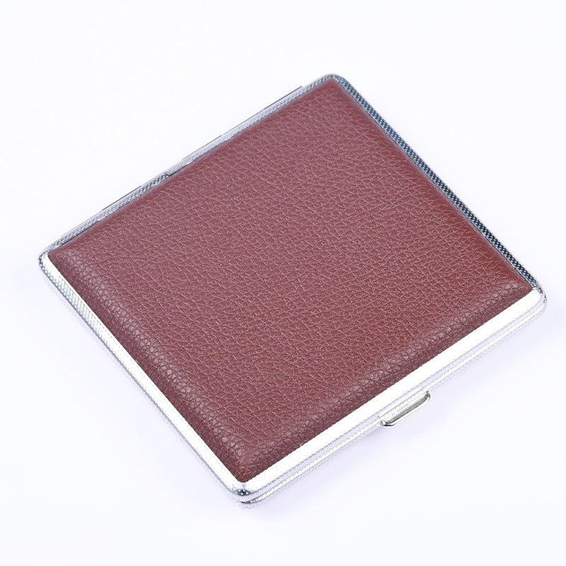 Wholesale 20 Pack Men's Independent Windproof Leather Cigarette Box