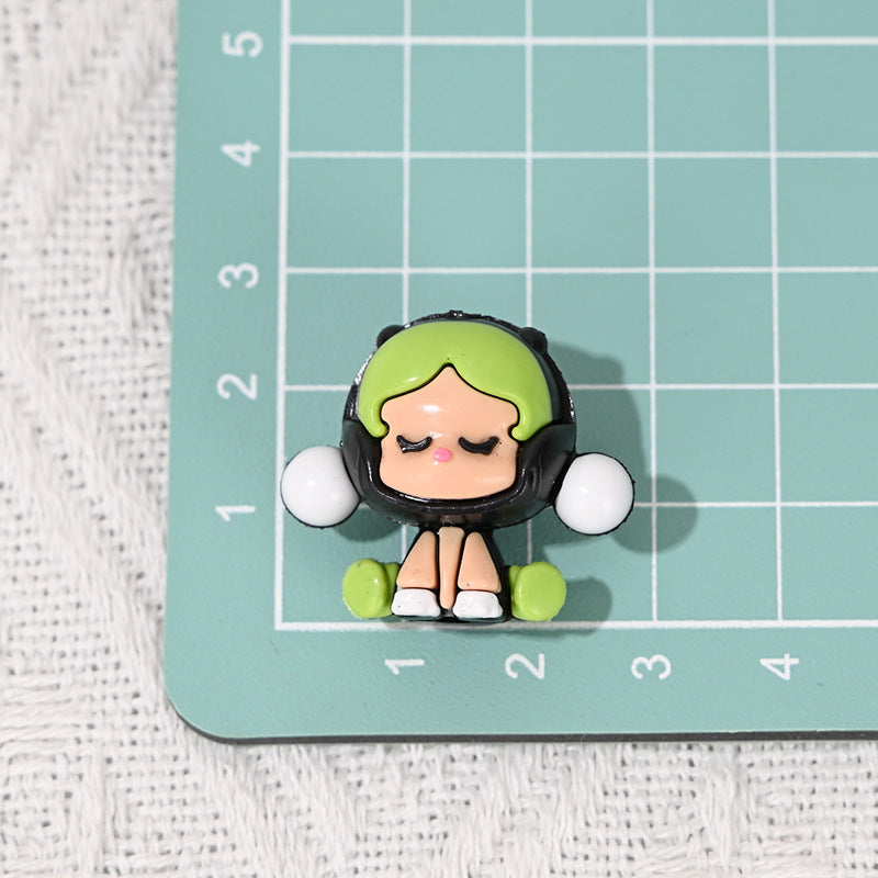 Wholesale 5pcs/pack With holes cartoon cute able rubber beads diy OLY Exclusive